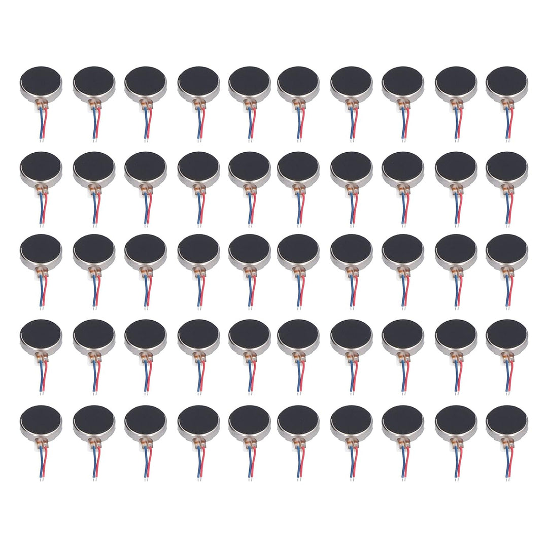 50Pcs Mini Vibrationsmotoren DC 3V 10x2,7mm Flacher Münze Typ Micro Vibrationsmotor für Smart Handy