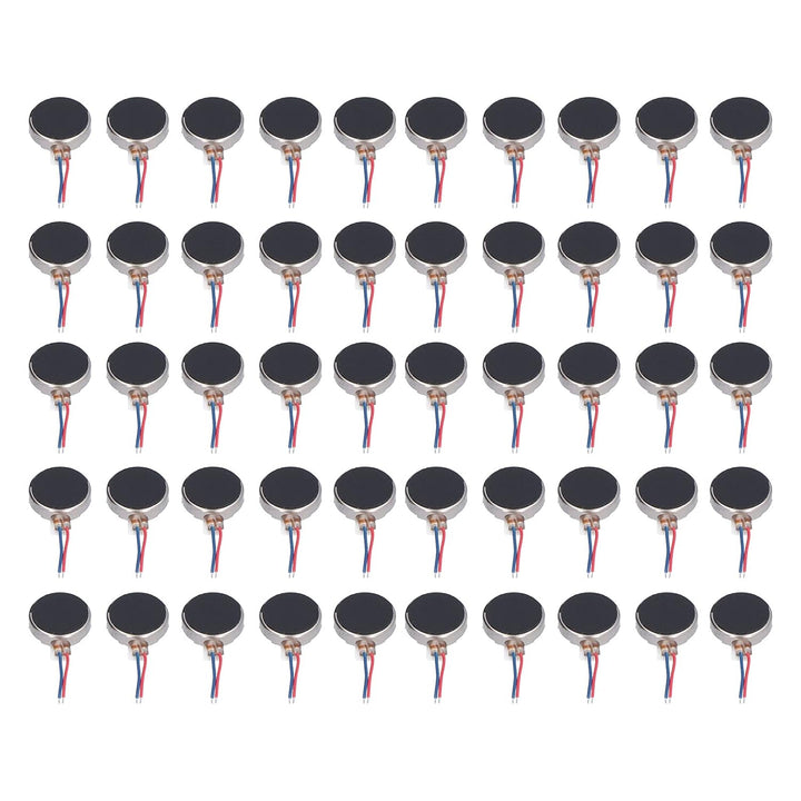 50Pcs Mini Vibrationsmotoren DC 3V 10x2,7mm Flacher Münze Typ Micro Vibrationsmotor für Smart Handy
