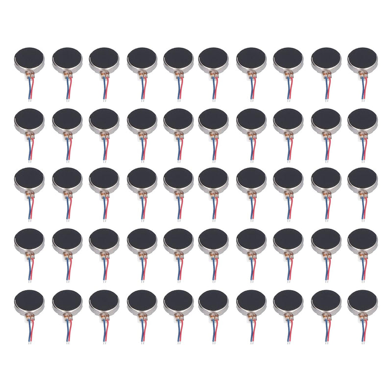 50Pcs Mini Vibrationsmotoren DC 3V 10x2,7mm Flacher Münze Typ Micro Vibrationsmotor für Smart Handy