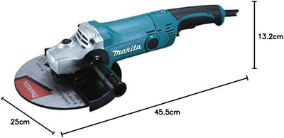 Makita GA9050R Winkelschleifer 230 mm, 2.000 W, Schwarz, Cyan, Silber, (L x B x H) 455 x 250 x 132 m