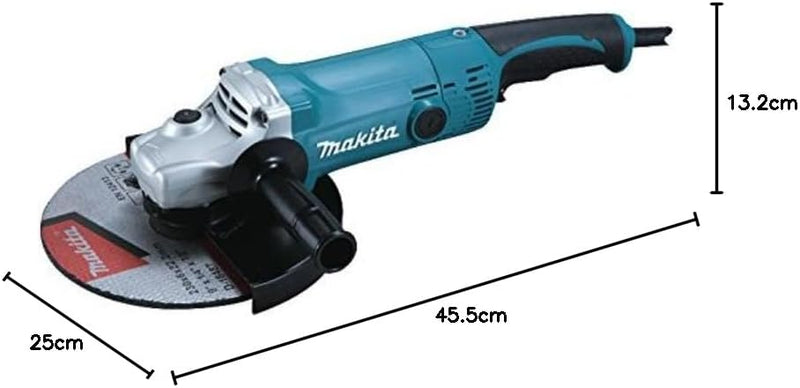 Makita GA9050R Winkelschleifer 230 mm, 2.000 W, Schwarz, Cyan, Silber, (L x B x H) 455 x 250 x 132 m