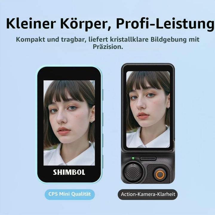 Shimbol CP5 Mini Selfie-Monitor-Bildschirm - 2,2" kabelloser Rückkamera-Monitor fürs iPhone &amp; Androi