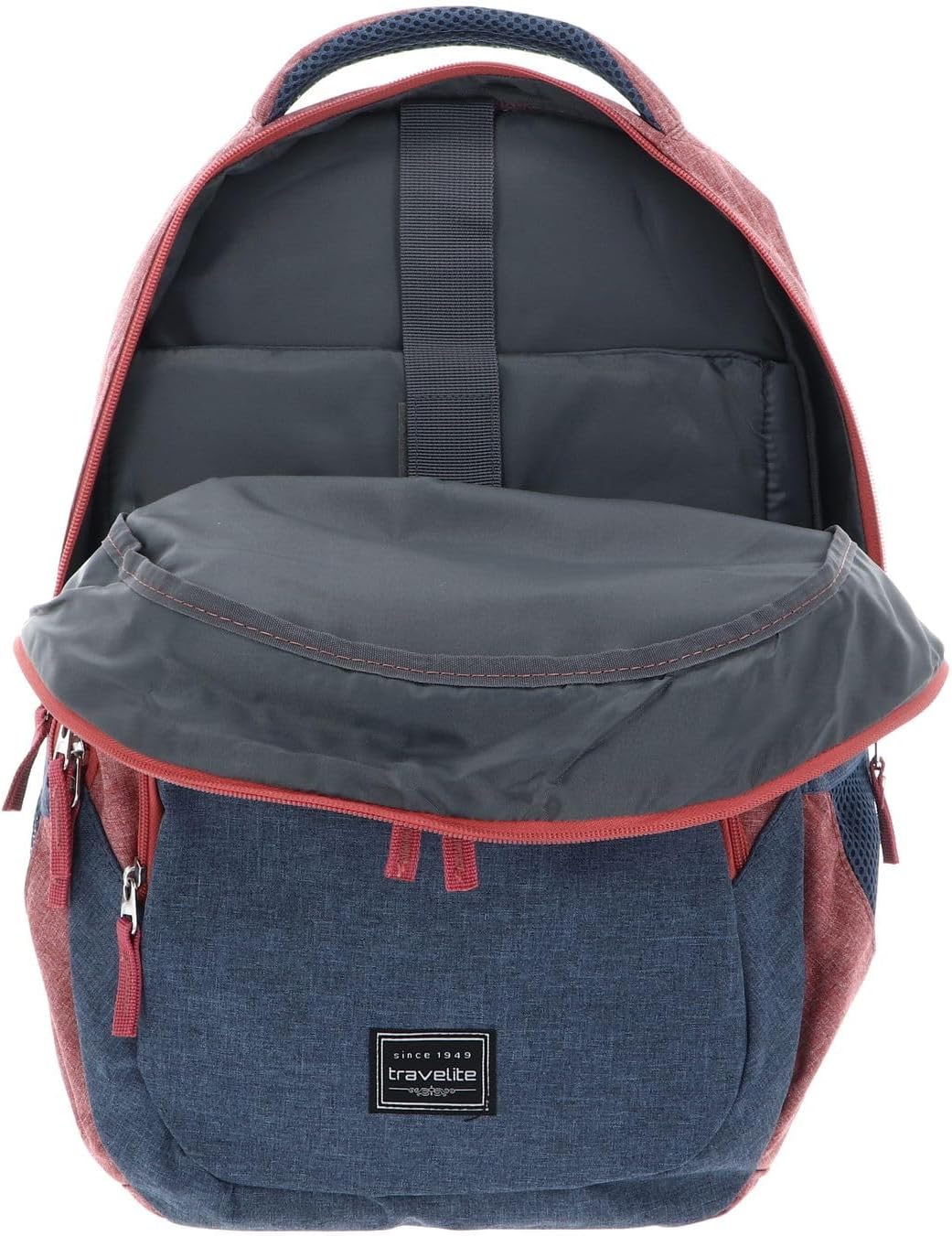 Travelite Handgepäck Rucksack, Laptop Rucksack 15,6 Zoll, BASICS, Daypack, Tagesrucksack mit vielen
