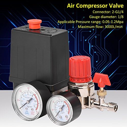 Luftkompressor-Druckschalter-Steuerventilregler mit Manometern für schnellen Druckabbau 0,05-1,2 MPa