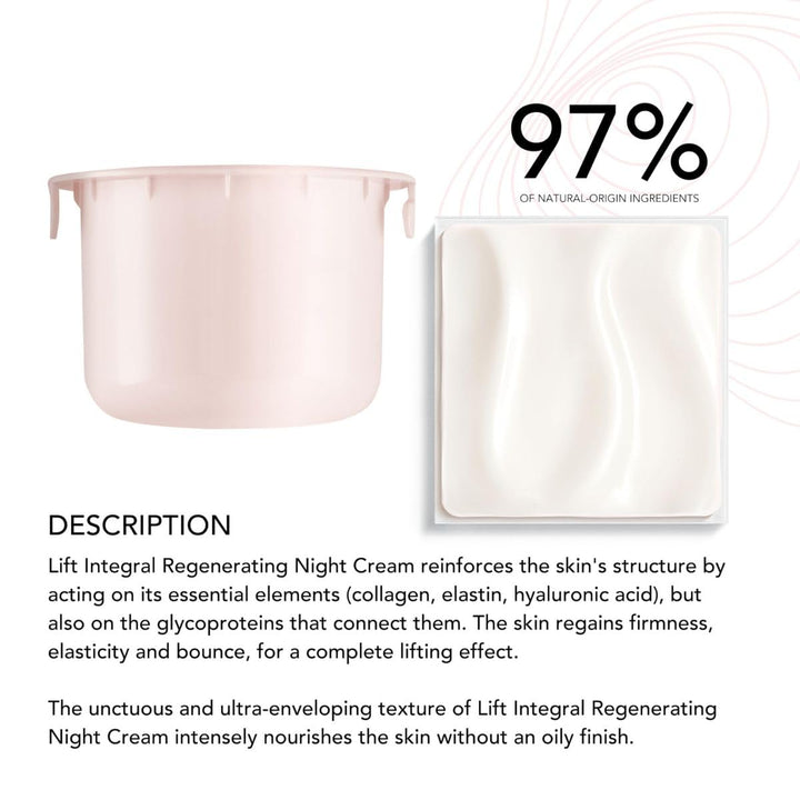 LIERAC Lift Integral La Crème Nuit Régénérante Refill, 50 ml Rose 1 Unità (Confezione da 1), Rose 1