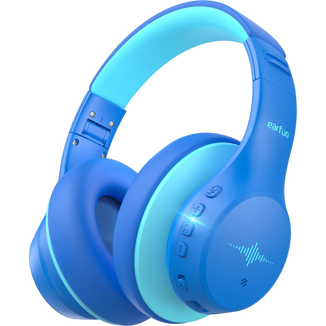 EarFun Bluetooth Kinder Kopfhörer, Noise Cancelling Kopfhörer Kinder, 74/85/94 dBA Sichere Lautstärk