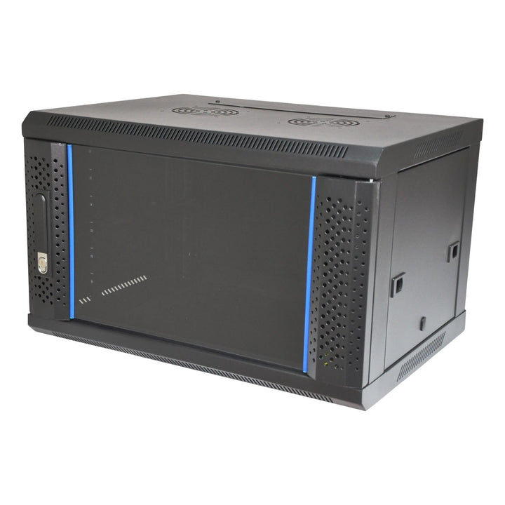 Koscom Connect Netzwerkschrank Eleganz 6 HE I Serverschrank 19 Zoll I Wandmontage 600 x 450 x 380 mm
