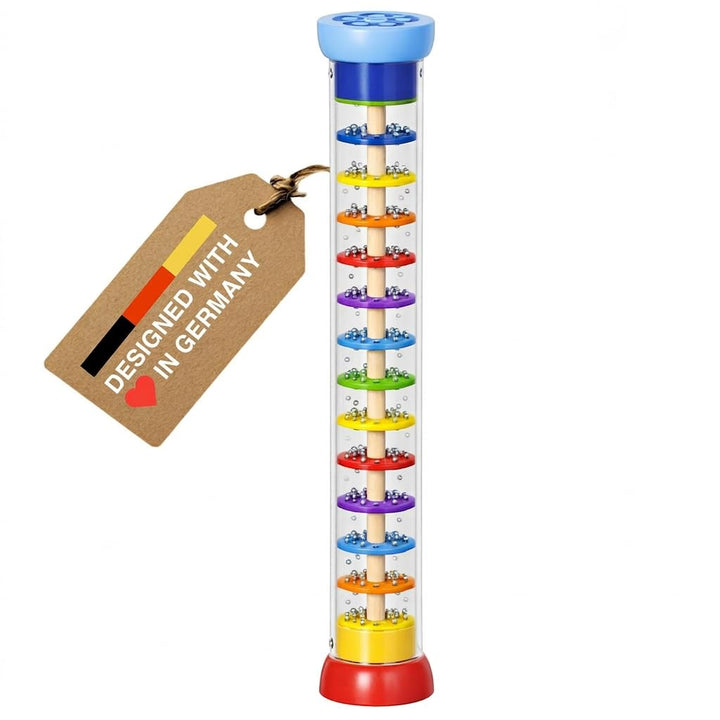 goki 61947 Regenstab, 34 cm, Klanginstrument aus Holz und Kunststoff, sensorisches Spielzeug für Kle