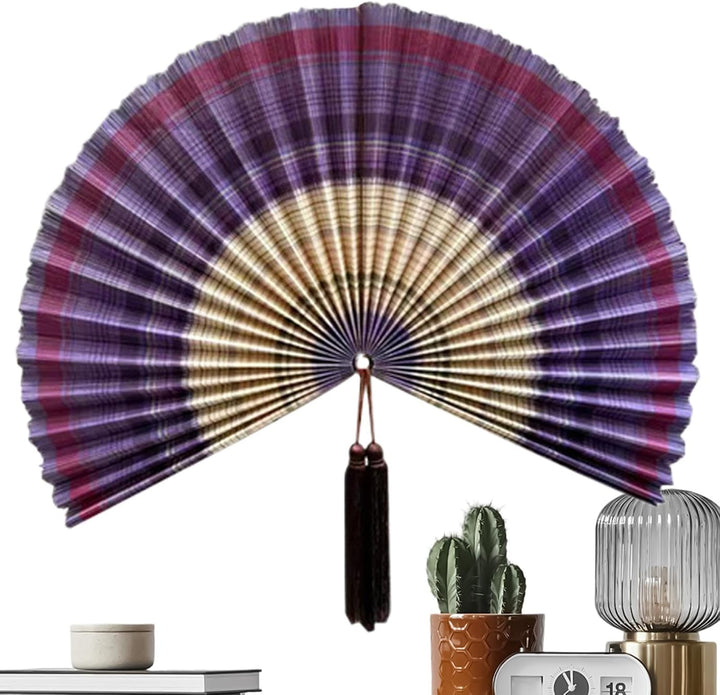 Fächer-Wanddekoration, 101,6 cm, hängbar, grosses Ornament – mit Quaste, dekorative Faltfächer, für