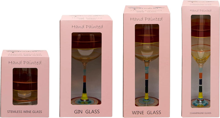 Maturi Champagnerflöte, handbemalt, gestreift, 220 ml, in Geschenkbox Light Stripe Champagnerflöte,