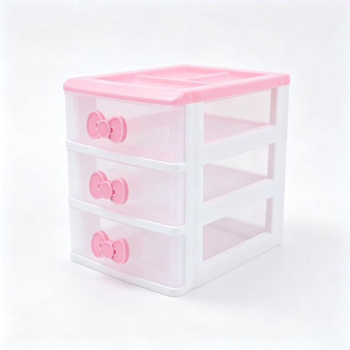 Schöne Mädchen rosa Farbe Kawaii &amp; niedliche Desktop-Schublade Aufbewahrungsbox Empfänger Organizer