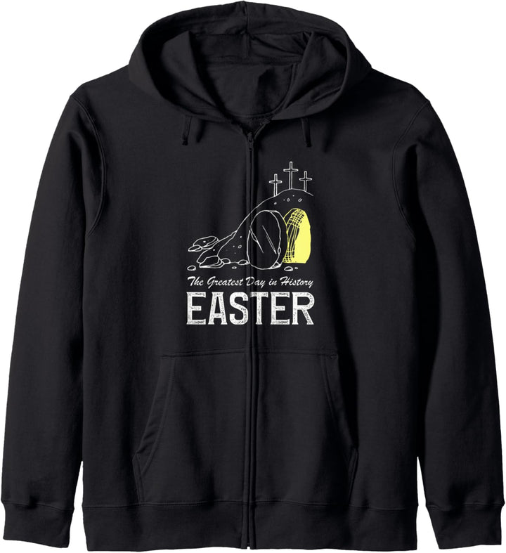Grösster Tag in der Geschichte Ostern Jesus ist auferstanden Kapuzenjacke