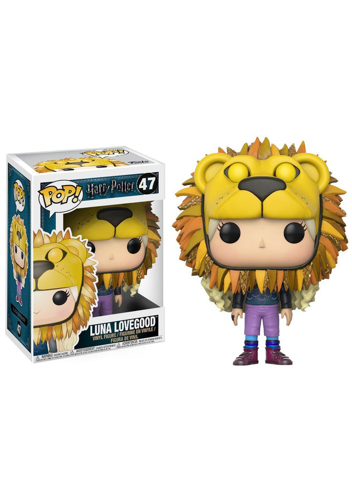 Funko 14944 POP! Vinylfigur: Harry Potter: Luna Lovegood w/ Lion Head Einheitsgrösse Gold, Skin Tone