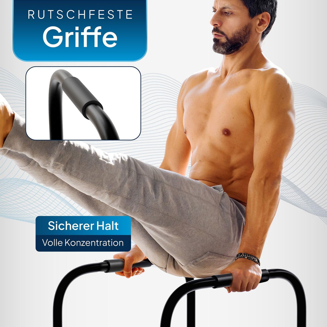 ArtSport Dip Barren - Dip Station bis 500 kg belastbar - Liegestützgriffe - Fitness Stange verstellb