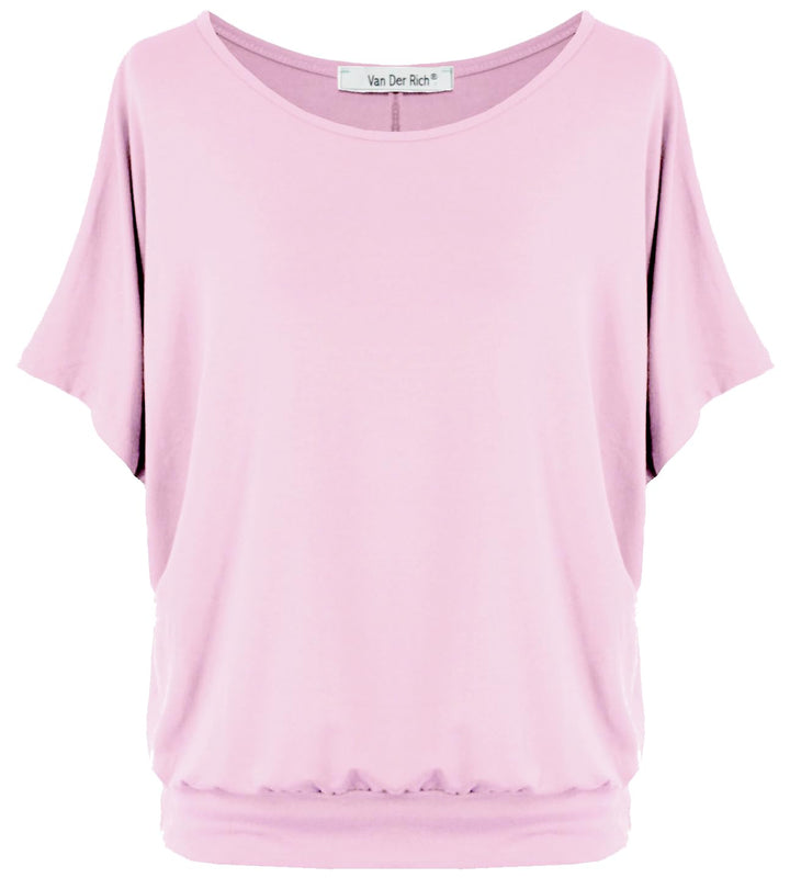Van Der Rich ® - Oversize T-Shirt mit Fledermausärme - Damen Rosa M, Rosa M