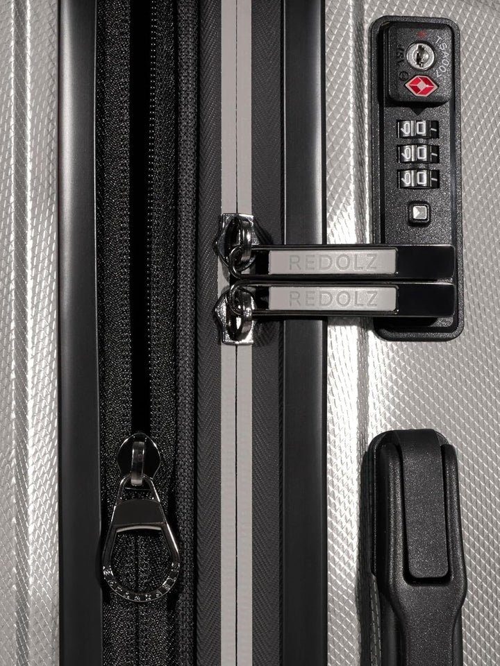 REDOLZ Hartschalen Koffer-Set-2-teilig | S Trolley 40 x 23 x 55 cm mit Laptopfach - 3,2 kg + L Troll