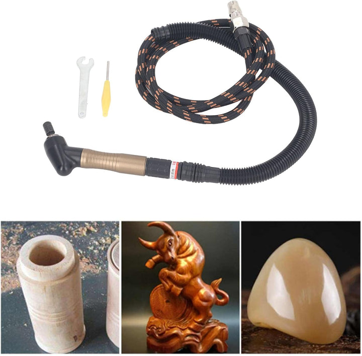 Luft-Mikroschleifer-Set, 23500 U/min, 90 Grad Pneumatischer Stabschleifer, Pneumatischer Mikro-Luft-