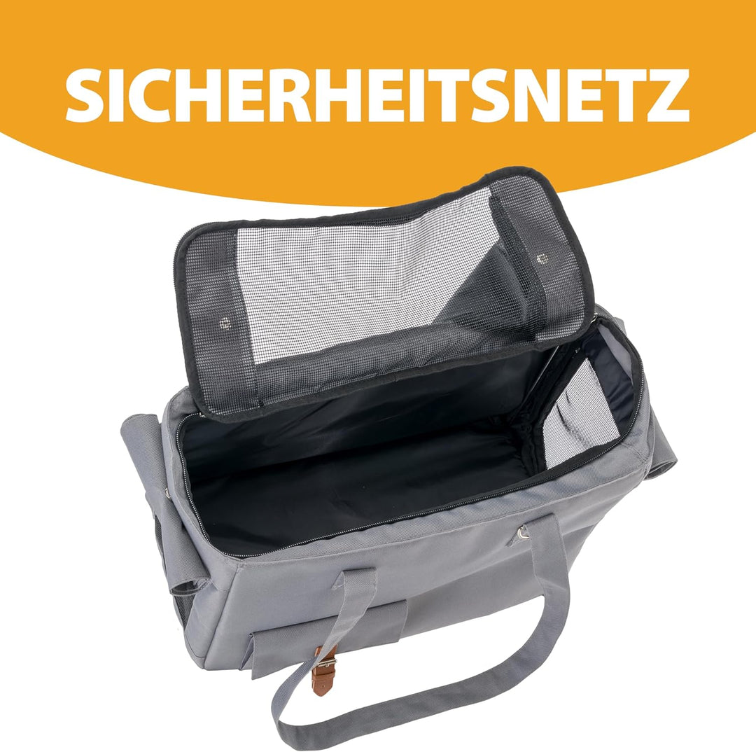 Ferplast Hundetasche Jetset, Tansportbox Katze, Hundebox, Sicherheitsgurt, Max 12 kg, 40 x 20 x H 30