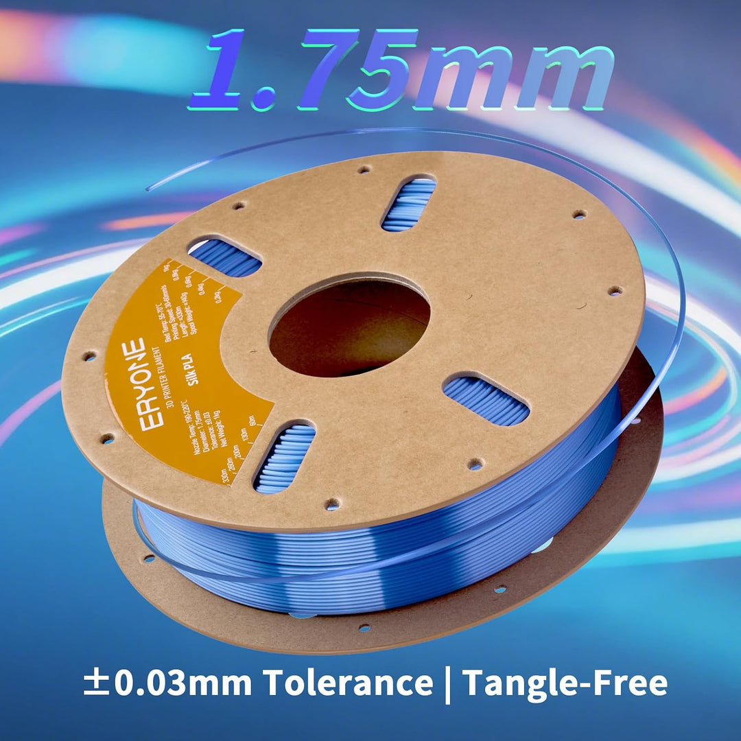 ERYONE Silk PLA Filament 1.75 mm, 3D Drucker Filament PLA Silk,+/- 0.03 mm, 1 kg/Spule, Seiden PLA S