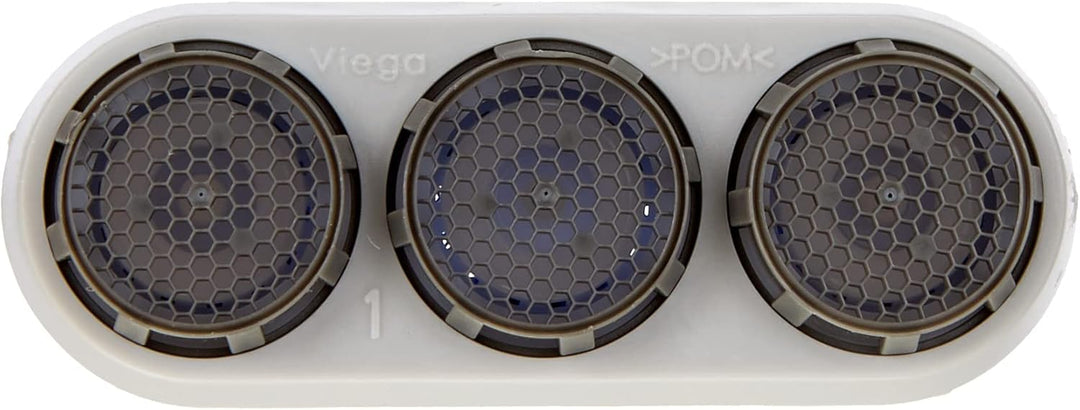 Viega 306847 Ausst-Set Multiset-Trio 6161.05 Rosette, Zulaufabdeckung verchromt & 300012 Zulaufteil