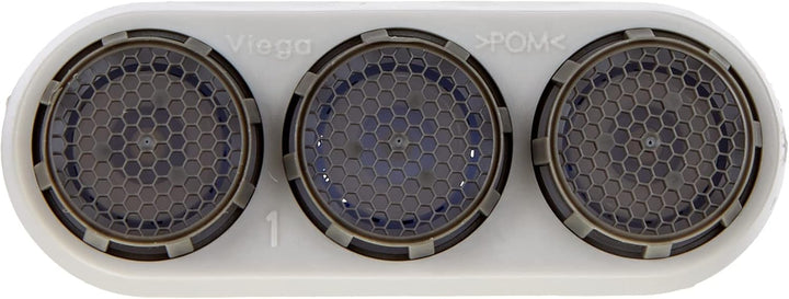Viega 306847 Ausst-Set Multiset-Trio 6161.05 Rosette, Zulaufabdeckung verchromt & 300012 Zulaufteil