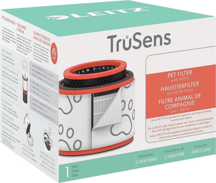 Leitz TruSens Haustier 3-in-1 HEPA Filtertrommel für Leitz TruSens Z-2000/Z-2500 Luftreiniger, Wasch