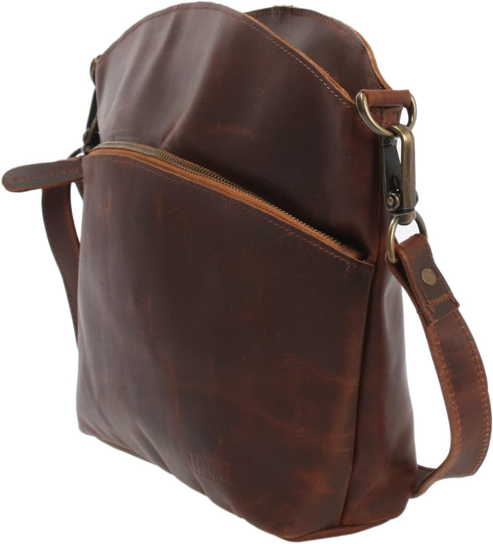 LECONI Umhängetasche für Damen Schultertasche Freizeittasche Damentasche Frauen Ledertasche Handtasc