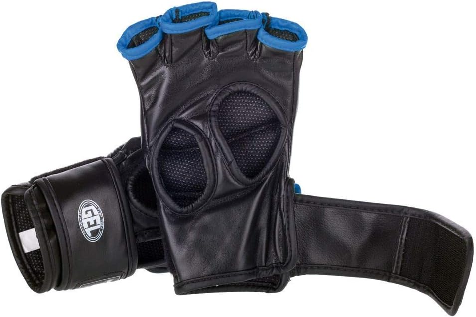 TOP TEN MMA Ultimate-Fight-Handschuhe „Octagon“ Weiss - Blau S, Weiss - Blau S