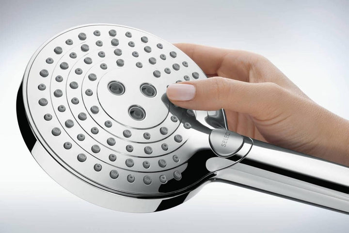 hansgrohe Duschset mit wassersparendem Duschkopf Raindance Select S 120, Regendusche, 3 Strahlarten