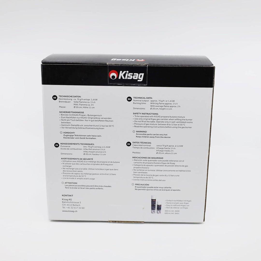 Kisag Rechaud LongFire Edelstahl