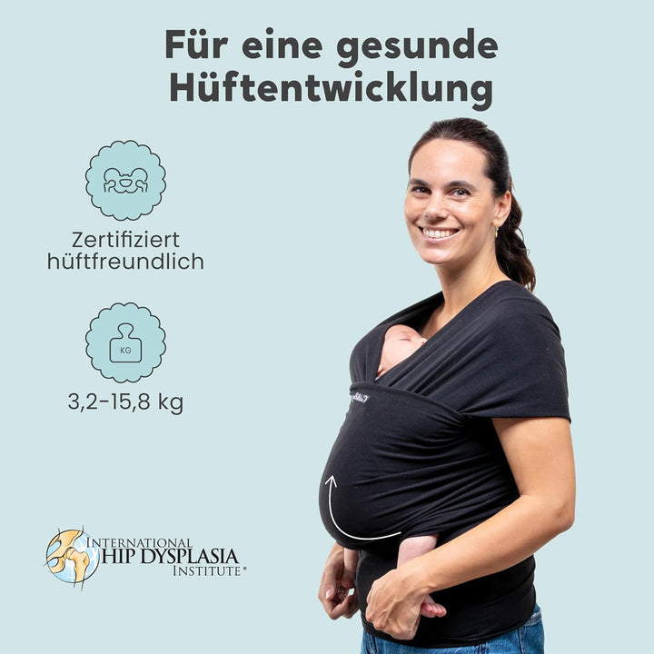 CuddleBug Tragetuch Baby Neugeborene - Elastisches Babytrage Neugeborene ab Geburt & Kleinkinder bis