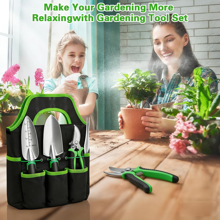 Gartenwerkzeug Set 8 Stück Gartengeräte Set Garten Werkzeug aus Edelstahl Gartenset Werkzeug mit Tas