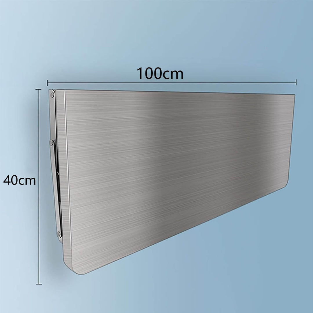 Wandtisch klappbar, Wandklapptisch Aus Edelstahl, Robuster Klapptisch mit Halterungen, Platzsparende