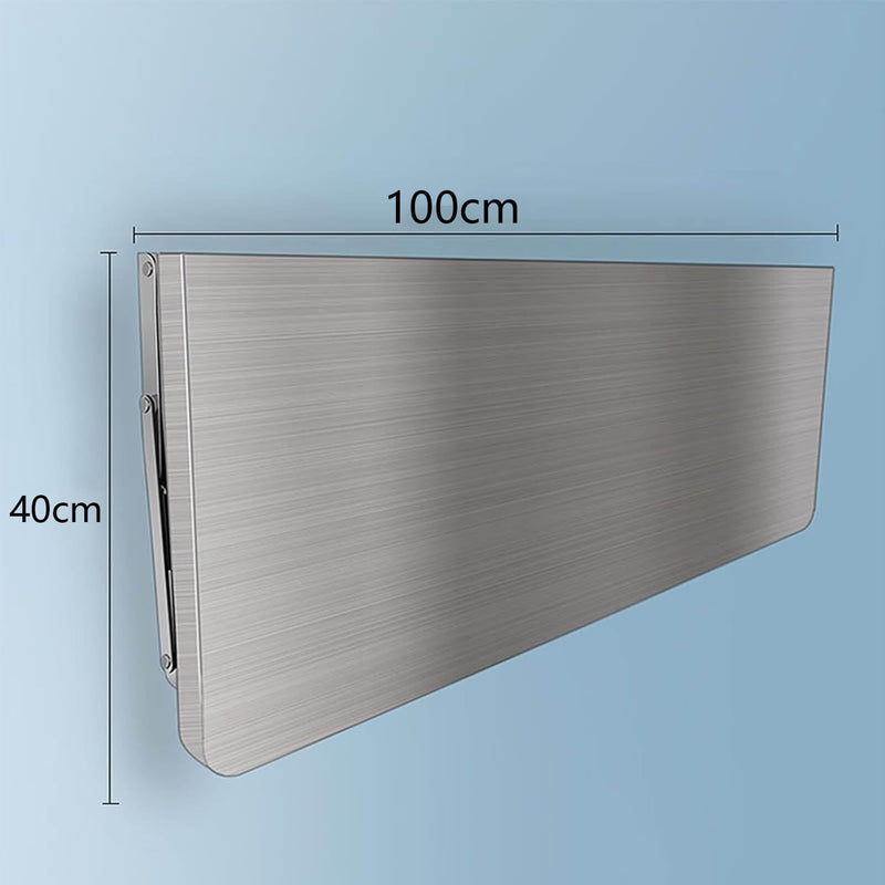 Wandtisch klappbar, Wandklapptisch Aus Edelstahl, Robuster Klapptisch mit Halterungen, Platzsparende