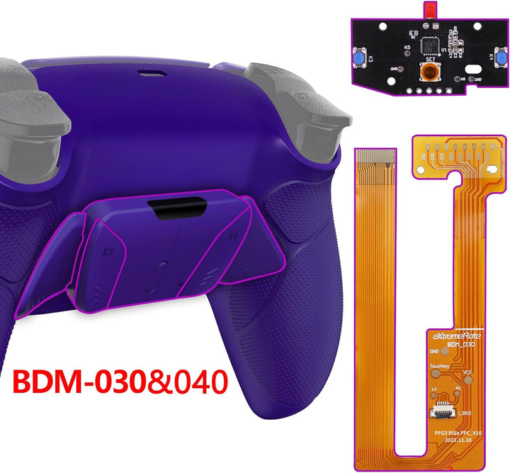 eXtremeRate Programmierbar RISE4 Remap Kit für ps5 Controller BDM-030/040,Remap Board&Rückplate Gehä