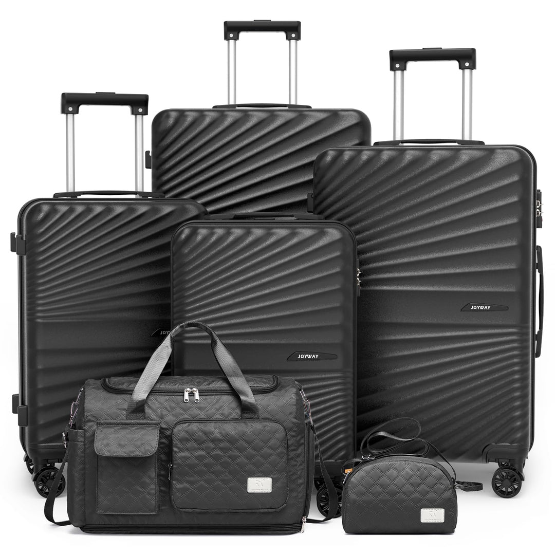 Joyway Kofferset 6tlg Hartschale Leicht mit 4 Rollen und TSA-Schloss Der Gepäcksets Enthält 1 Multif