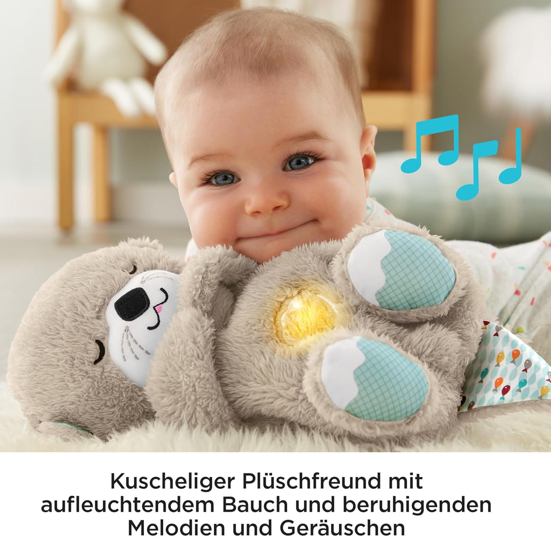 Fisher-Price FXC66 - Schlummerotter Spieluhr aus Plüsch, mit beruhigender Musik und rhythmischen Bew