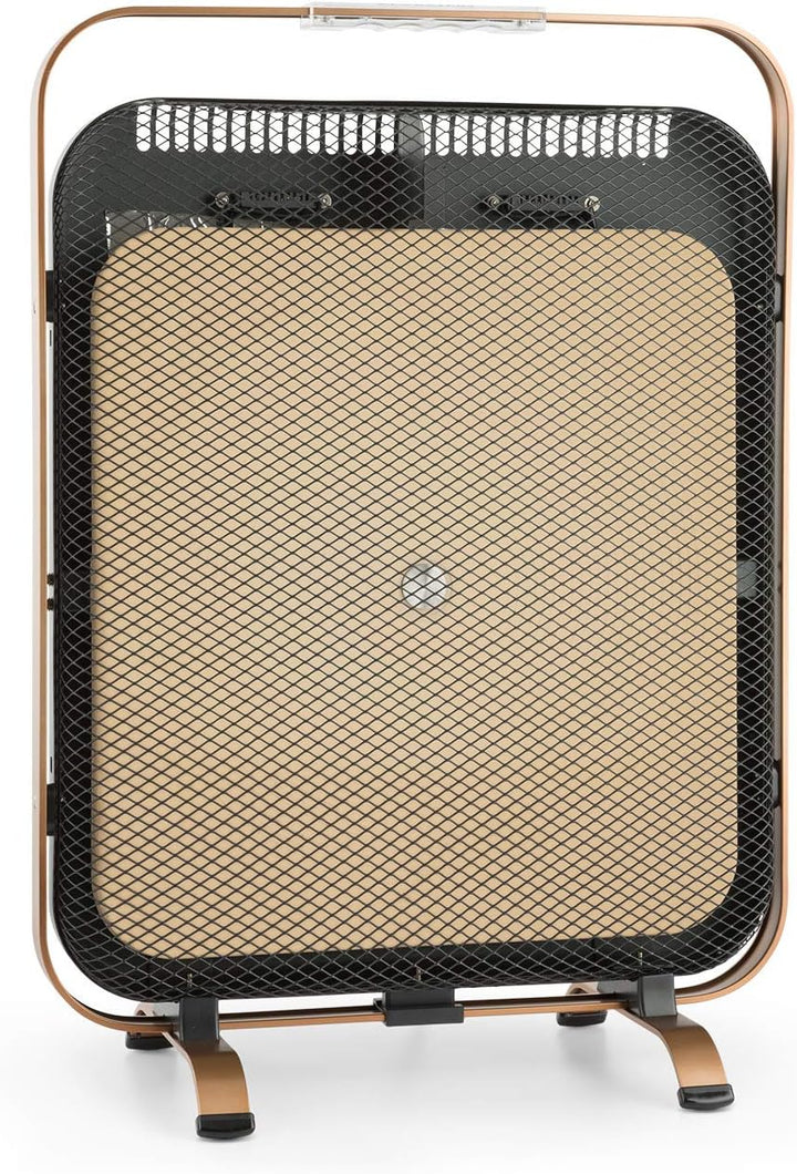Klarstein HeatPal Marble Blackline Infrarot-Heizung mit Thermostat - mobiles Heizgerät, Standheizger