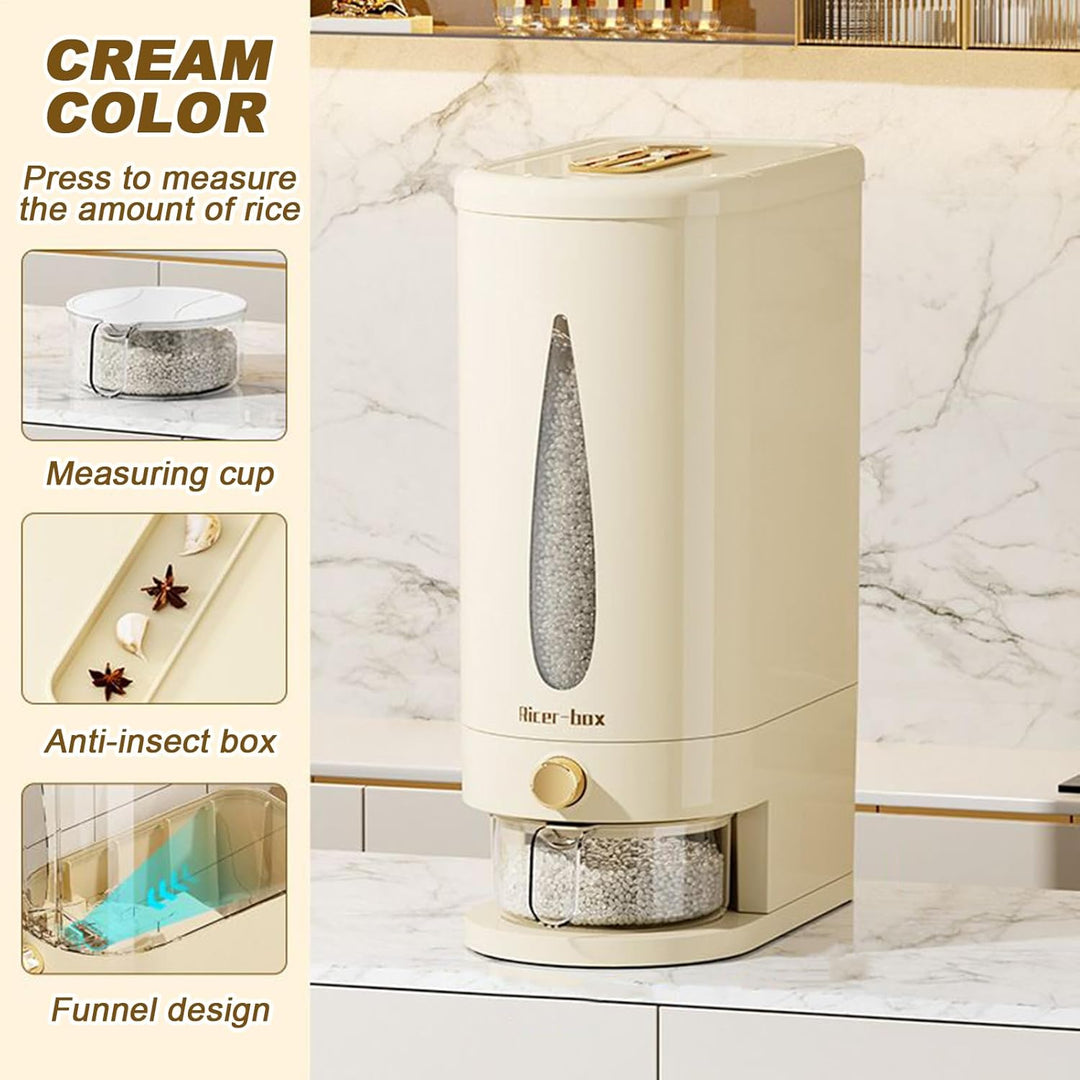 Generisch Reisspender – Luftdichter 10-kg-Reisvorratsbehälter Aus PP Mit Versiegeltem Deckel | Feuch