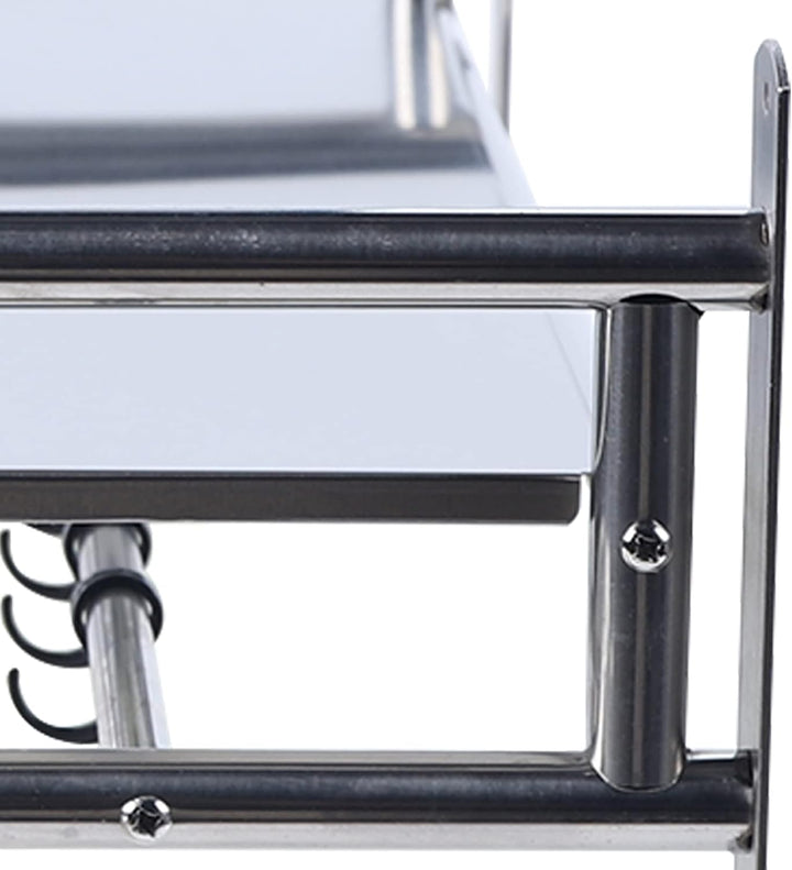 Cutycaty Edelstahl Mikrowellen Regal Wand-befestigte Mikrowelle Ofen Rack Mikrowellen Aufbewahrungss