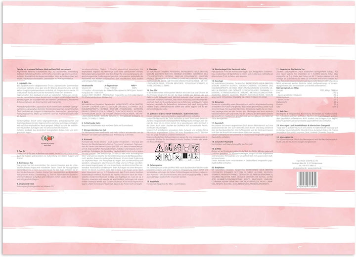 Adventskalender Frauen Wellness 2022 Edition, Neuer Inhalt - mit Naturkosmetik, Duftware und Deko, E
