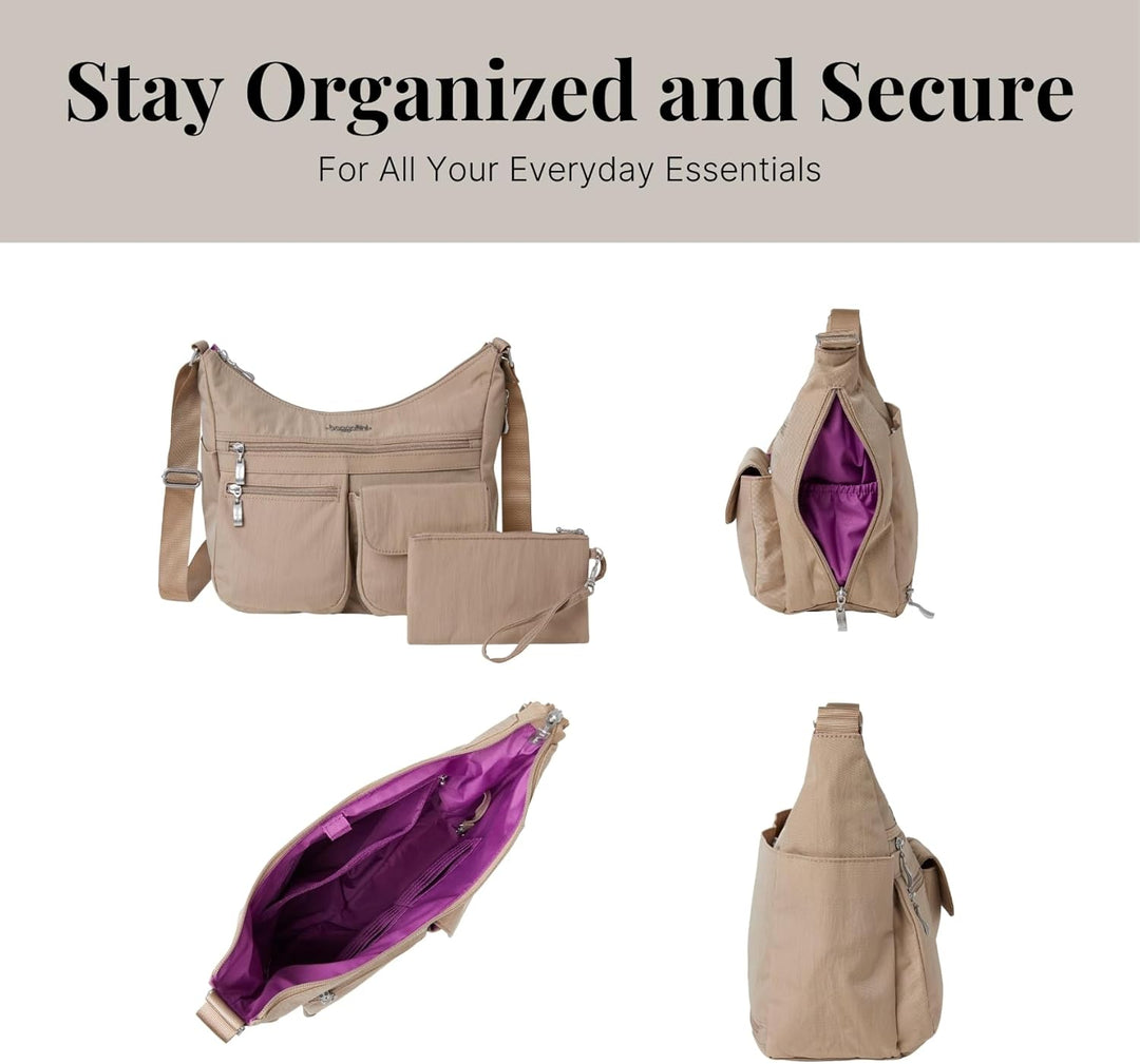 Baggallini Damen Everywhere bagg with überall Tasche mit RFID Einheitsgrösse Strand, Einheitsgrösse