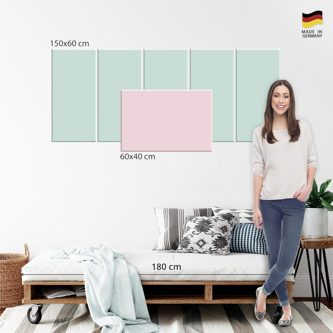Runa Art Bild Street Art Wandbilder auf Vlies Leinwand 5 Teilig Wanddekoration Wohnzimmer Schlafzimm