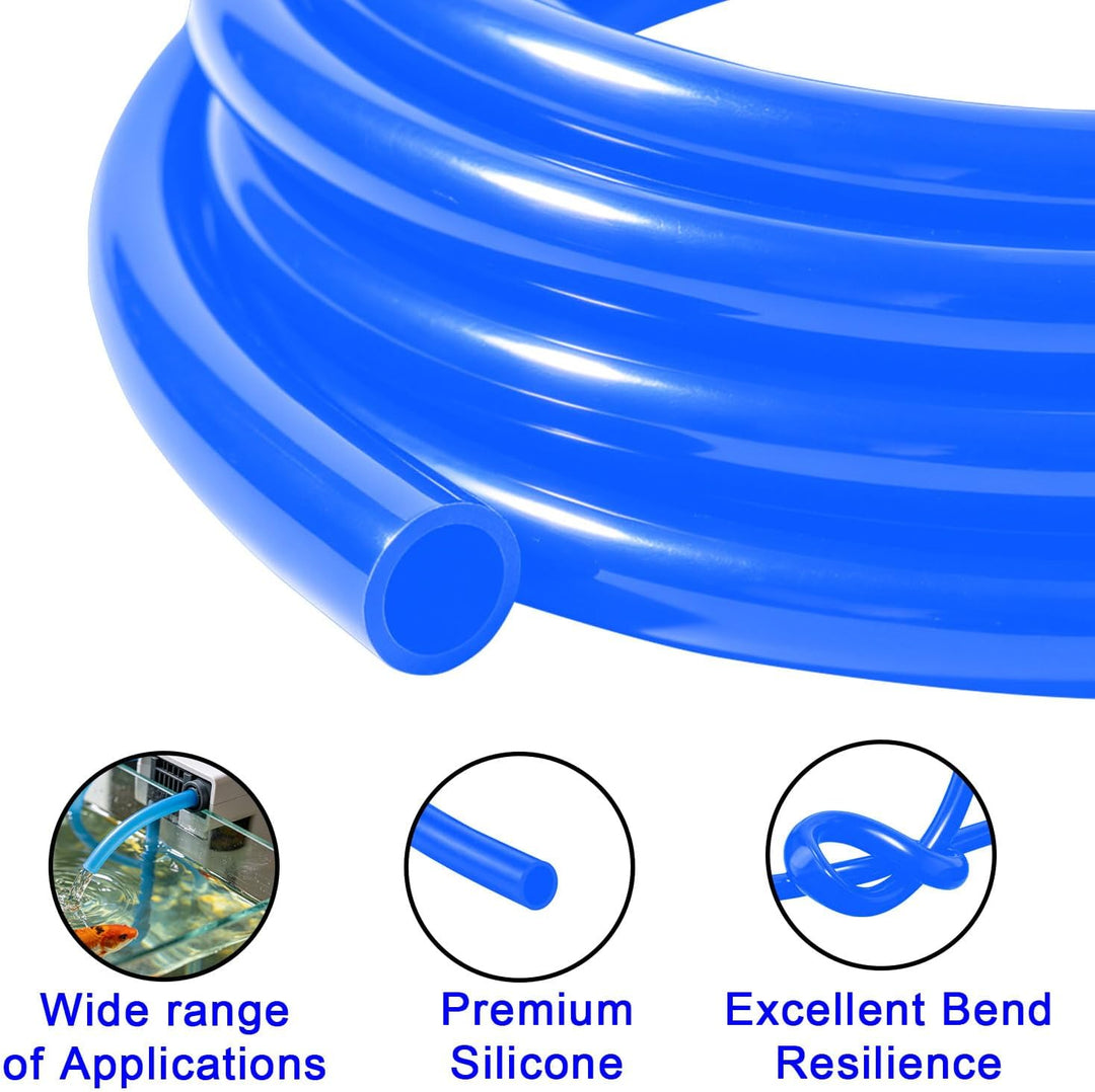 Silikonschlauch 12mm ID X 16mm OD 3.0 Meter Länge, HQMYKOR Silikonschlauch, Blau Schläuche, für Wass