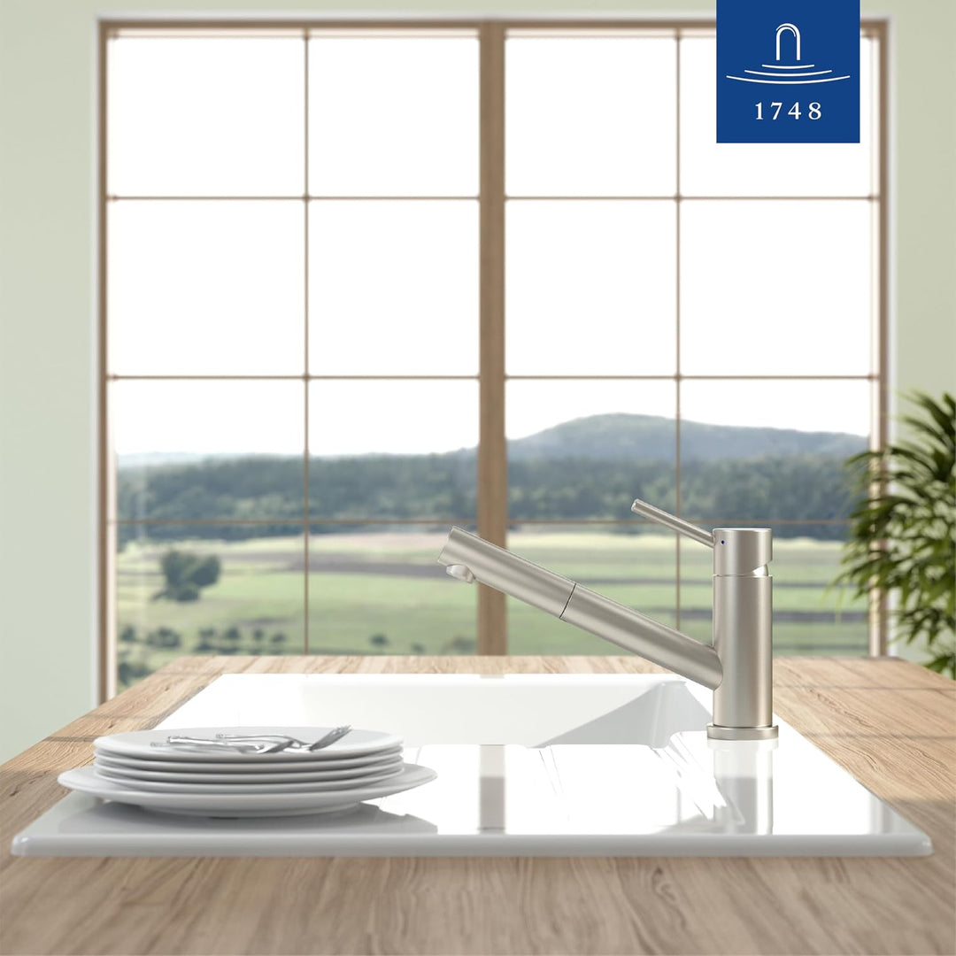 Villeroy &amp; Boch Como Shower Einhand-Spültischbatterie Edelstahl massiv Niederdruck 925211LC Edelstah