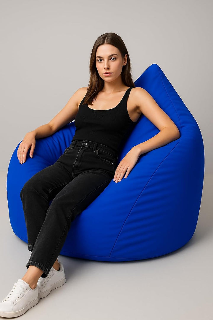 PATCH HOME Patchhome Sitzsack Tropfenform mit Reissverschluss Nachfüllbar - für In &amp; Outdoor - mit S