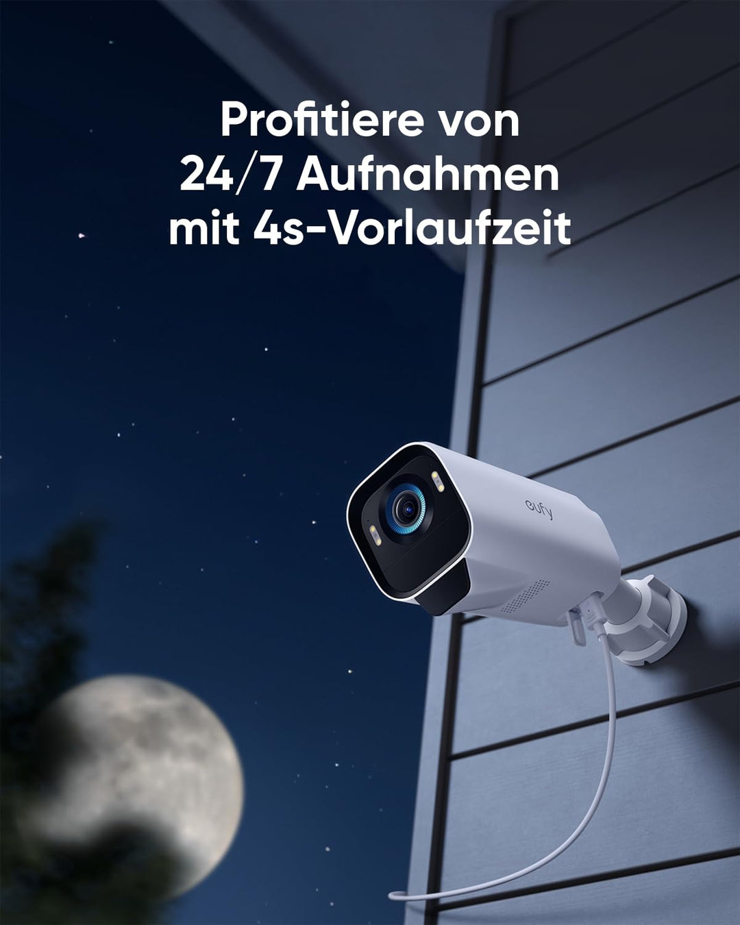 eufy 4, Überwachungskamera Aussen, 5m USB-A auf USB-C Stromkabel
