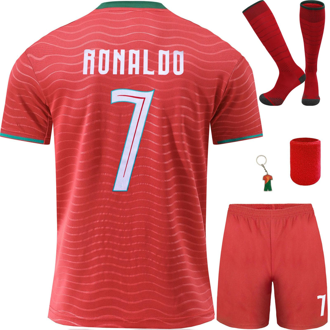 Mikalay Neu #7 Heim Fussball Trikot/Shorts/Socken für Kinder Geschenk Set Jugendgrössen 18 (3-4 Jahr