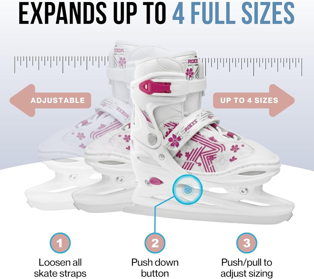 Roces Mädchen Jokey Ice 3.0 Girl Schlittschuh 30-33 white-pink, 30-33 white-pink