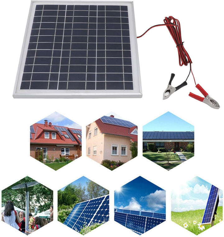50 W 18 V Solarpanel, Monokristallines Silizium-Solarpanel-Ladegerät für Auto, Boot, Marine, Wohnmob